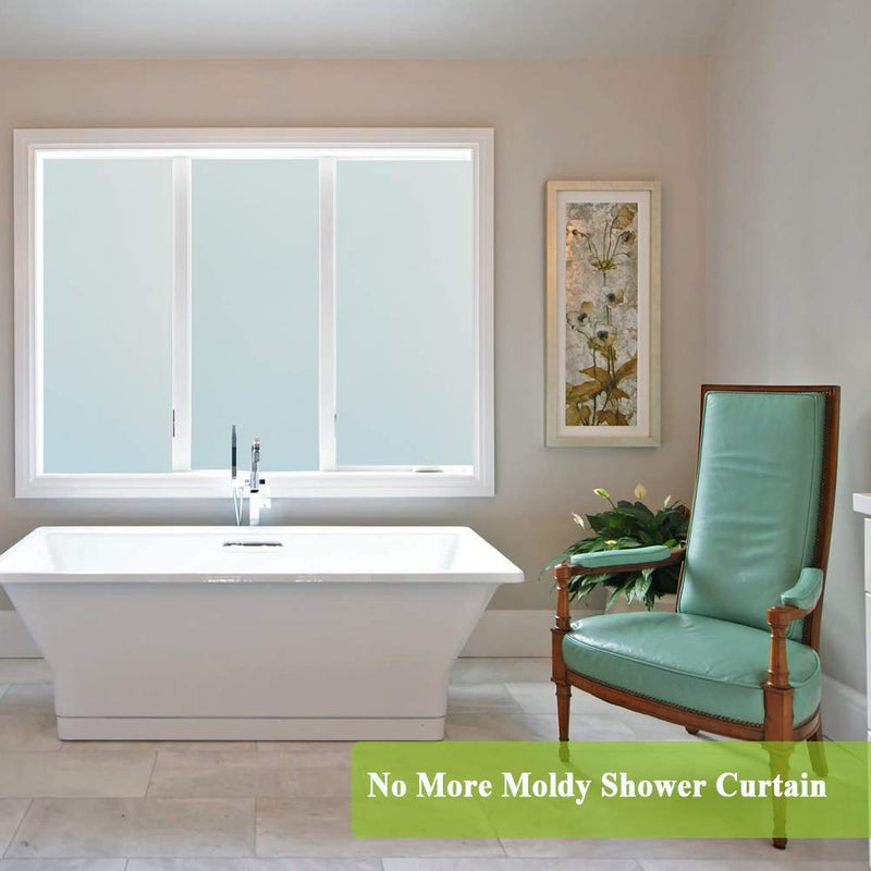 Mikomer White Frosted Privacy Window Film, Static Cling, Heat Control, Anti UV, 35'' x 78.7'' - Image 4